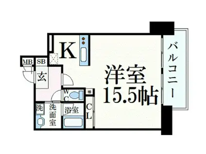 インペリアル新神戸(1K/9階)の間取り写真