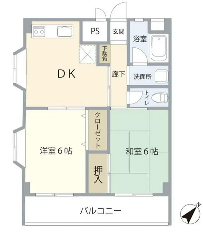 東海マンション 2階階 間取り
