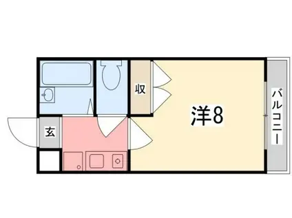 ドリーム三条I(1K/2階)の間取り写真