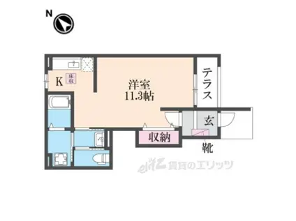 Aバ-ス(ワンルーム/1階)の間取り写真