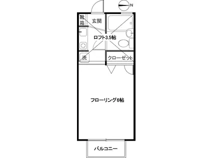 ラミア・カーサ(ワンルーム/2階)の間取り写真