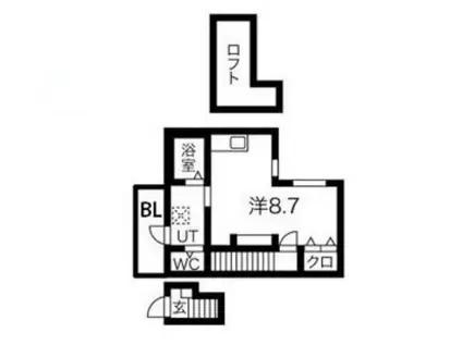 あんしん出島町08-4007(ワンルーム/2階)の間取り写真