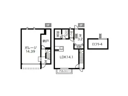 ミッレミリア(1LDK/1階)の間取り写真