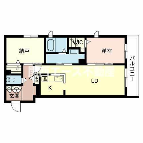 シャーメゾン 和(1SLDK/1階)の間取り写真