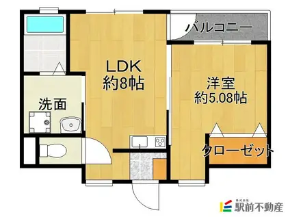 T-REGNOBSF-GAIAI(1LDK/1階)の間取り写真