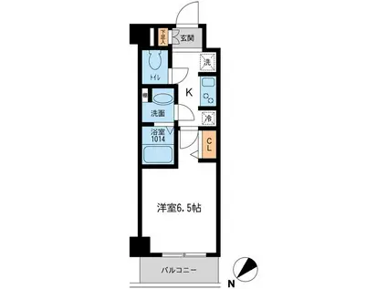 N-STAGE行徳(1K/4階)の間取り写真
