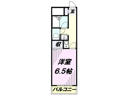 ヴィラ・アビターレ・ふじみ(1K/3階)の間取り写真