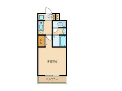 グリーンシンフォニー(1K/2階)の間取り写真