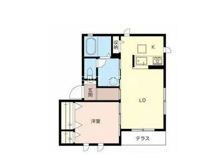 IKメゾン(1LDK/1階)の間取り写真