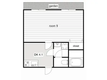 TSUYAMA BASE21(1DK/2階)の間取り写真