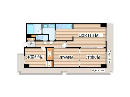 ガーデンプラザ泉中央(3LDK/2階)の間取り写真