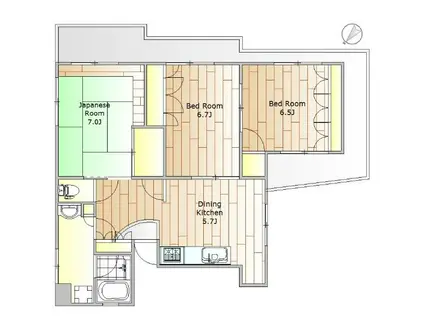 マジェスティパレスTK(3DK/4階)の間取り写真