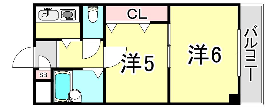 KSグランツ(1DK/3階)の間取り写真