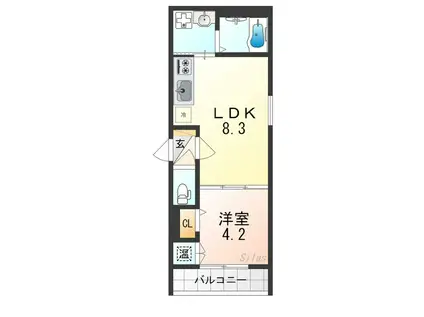 I MAISON ZANIAH(1LDK/3階)の間取り写真