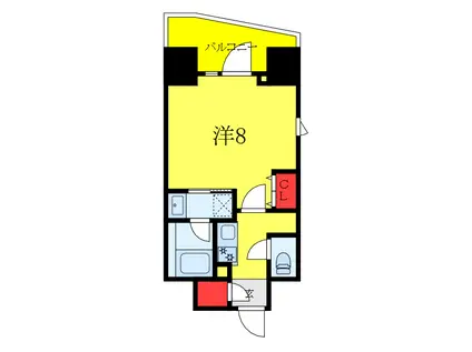 ルネサンスコート本蓮沼(1K/5階)の間取り写真