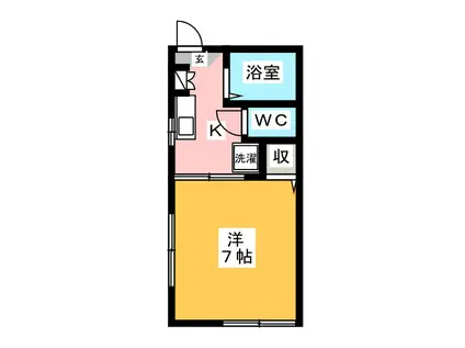 メゾン・リジェール(1K/2階)の間取り写真