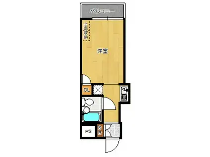 トップ蓮根(ワンルーム/5階)の間取り写真