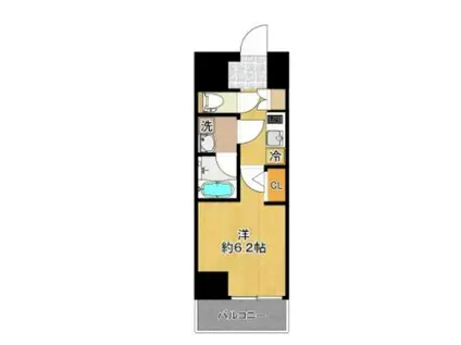 SHOKEN RESIDENCE 新丸子(1K/6階)の間取り写真