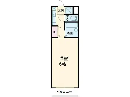 プログレス小山(ワンルーム/3階)の間取り写真