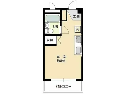 WIN田園調布(ワンルーム/3階)の間取り写真