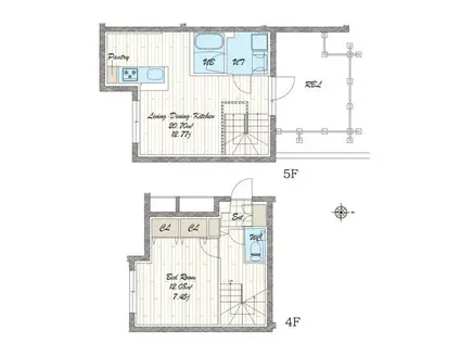 QUADOR NOIE 池下(1LDK/4階)の間取り写真