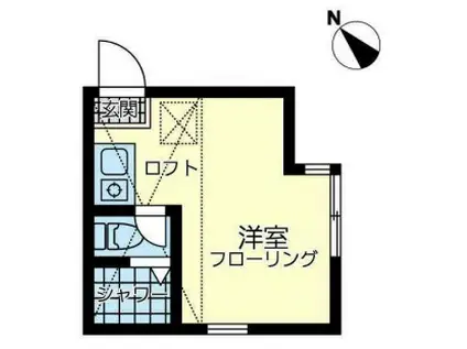 ユナイト川崎シャルルドゴール(ワンルーム/2階)の間取り写真