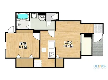 ソレイユ(1LDK/1階)の間取り写真