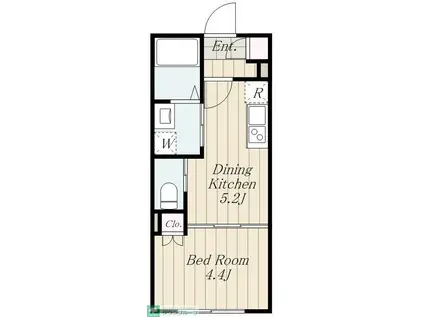 中野区南台2丁目計画(1DK/3階)の間取り写真