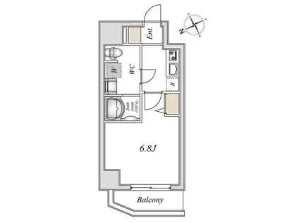 LIME RESIDENCE HIGASHINAKAYAMA(1K/1階)の間取り写真