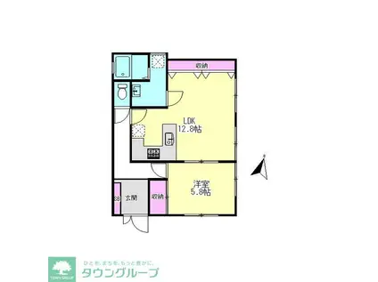 ヒカリハイツ(1LDK/1階)の間取り写真