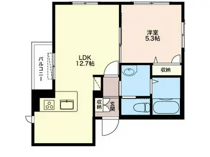 ベル スール(1LDK/2階)の間取り写真