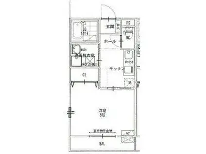 INSECT(1K/1階)の間取り写真