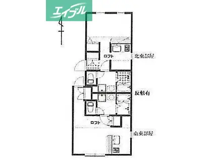 メゾン佛蘭西 B棟(1K/1階)の間取り写真