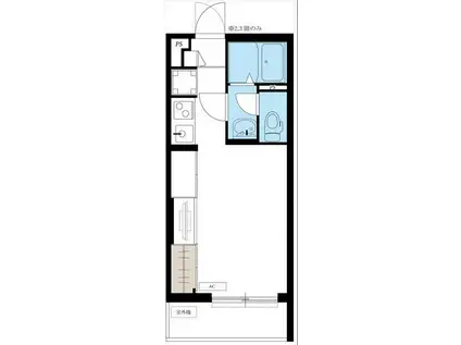 リブリ・ヴェルジュ本厚木(1K/1階)の間取り写真