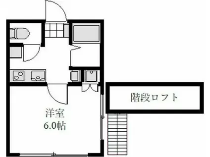 メゾングリス 201(1K/2階)の間取り写真