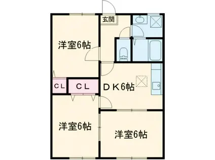 ファミーユ そのはら(3DK/2階)の間取り写真