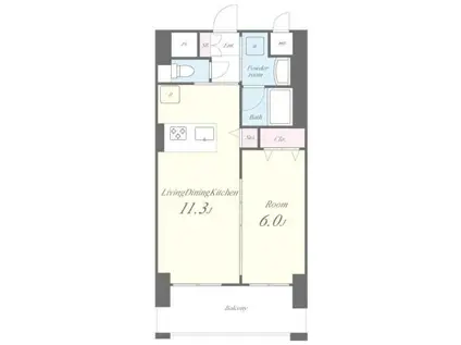 PORTOFINO(1LDK/7階)の間取り写真