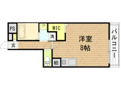 エスコート鶴橋(ワンルーム/2階)の間取り写真