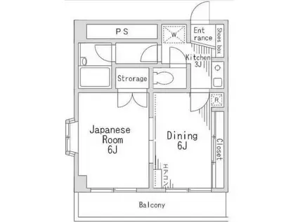 エクレール21(1DK/3階)の間取り写真