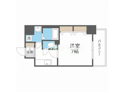 パークフラッツ野田阪神駅前(1K/10階)の間取り写真