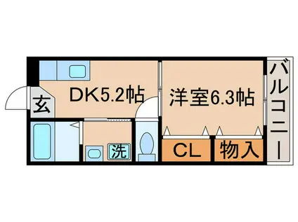 コーポ・ナディアIII(1DK/1階)の間取り写真