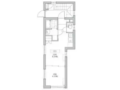 PRATIQUE西荻窪(1DK/4階)の間取り写真