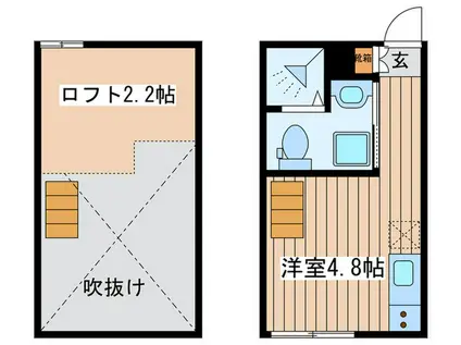 クノッソス中央林間(ワンルーム/2階)の間取り写真