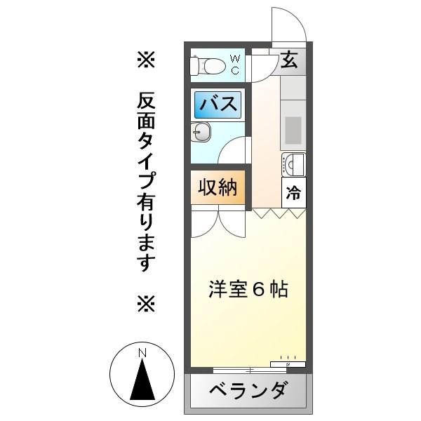コーポコヤマ(1K/2階)の間取り写真