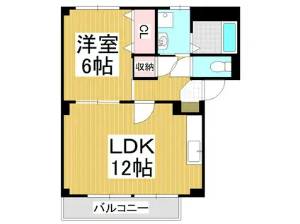 SURPLUSLEST(1LDK/1階)の間取り写真