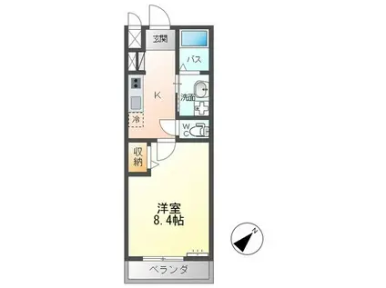 ペルティカ(1K/2階)の間取り写真