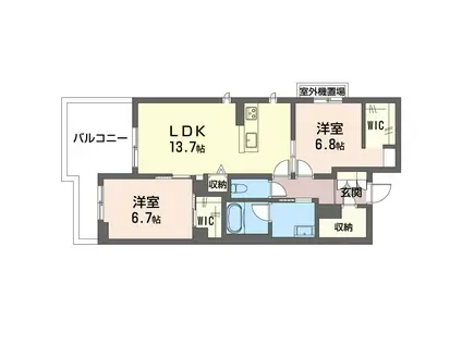 メゾン オルジュ(2LDK/2階)の間取り写真