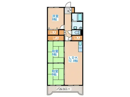 パサージュ発寒(3LDK/4階)の間取り写真