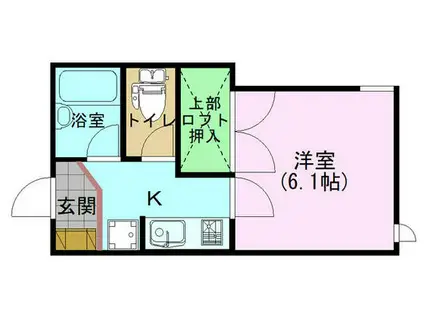 ラフォーレ清水A(1K/1階)の間取り写真