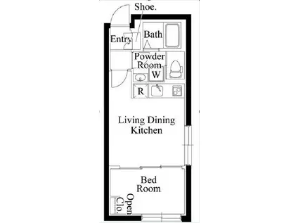 CASA PIAZZA 桜新町(1LDK/4階)の間取り写真